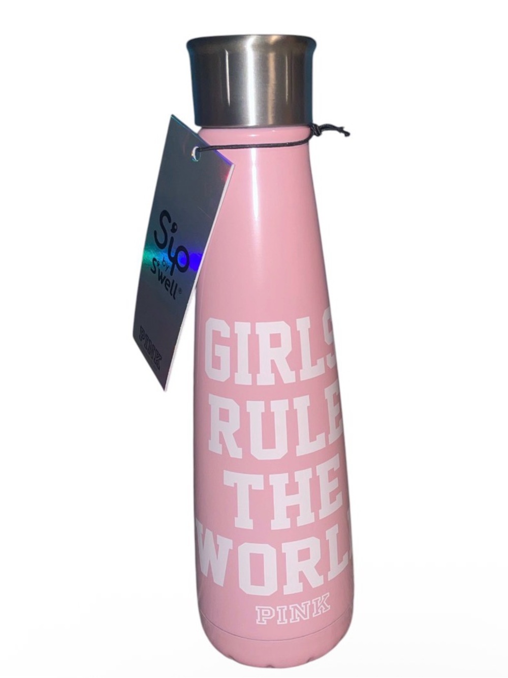 Pink 'Girls Rule the World' Insulated Water Bottle